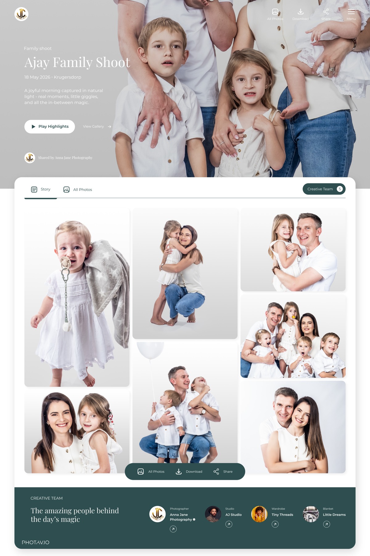 Photav.io full gallery experience