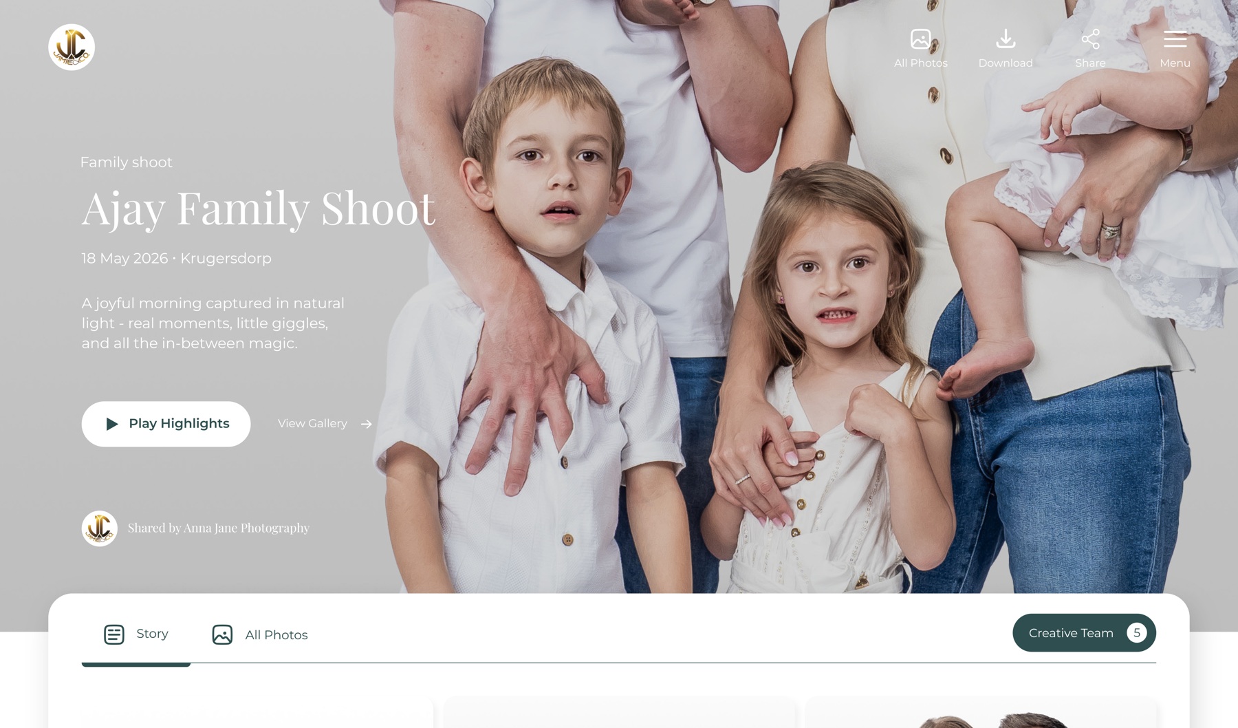 Photav.io client gallery experience